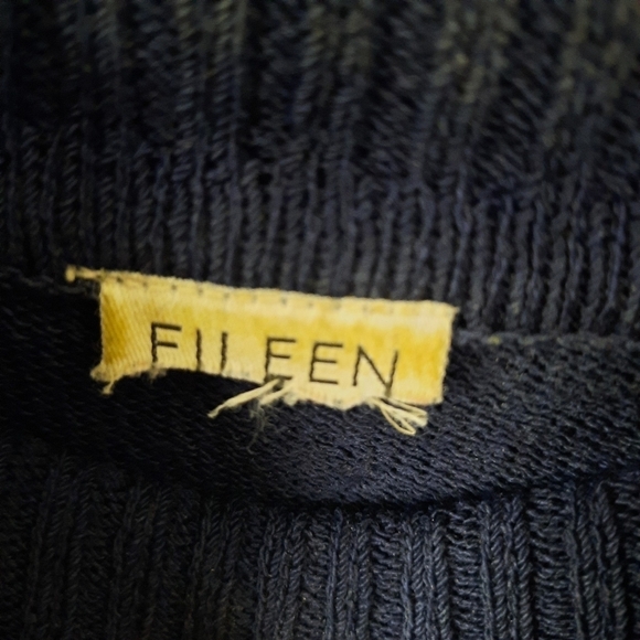 Eileen Fisher navy blue knit turtleneck sweater - Picture 8 of 10